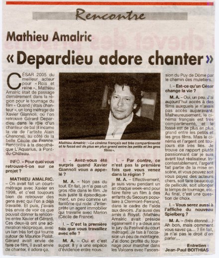 Rencontre avec Mathieu Amalric